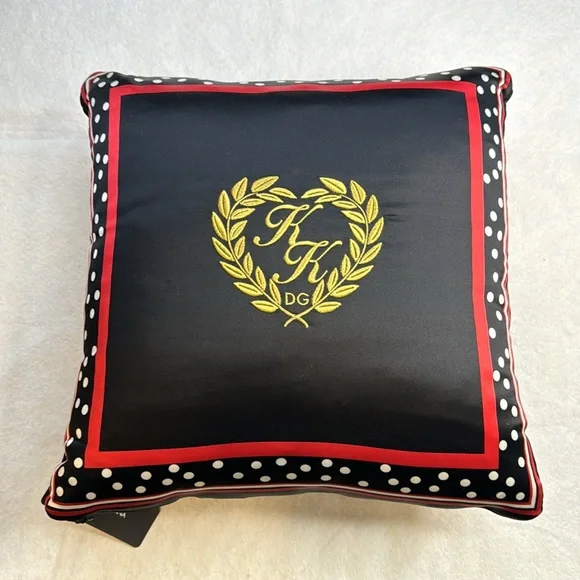 DOLCE & GABBANA FOR DJ KHALED NEW NWT LION FLORAL DOT ACCENT THROW PILLOW - Picture 3 of 13